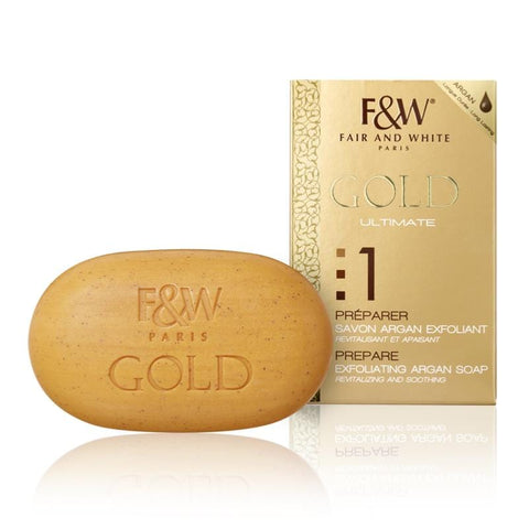 FAIR & WHITE GOLD ULTIMATE PREPARE EXFOLIATING ARGAN SOAP 200G