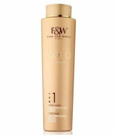 Fair & White Gold Ultimate 1 Prepare AHA Brightening Lotion 350ML