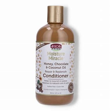 AFRICAN PRIDE MOISTURE MIRACLE HONEY, CHOCOLATE & COCONUT OIL CONDITIONER 354ML