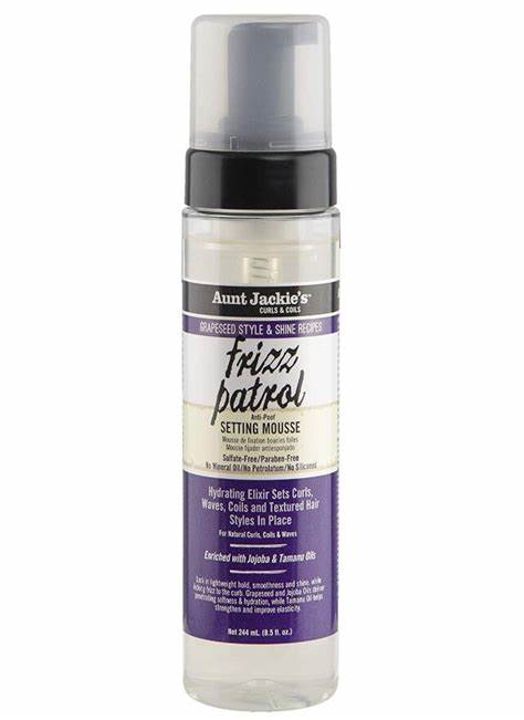 AUNT JACKIES FRIZZ PATROL ANTI POOF SETTING MOUSSE 244ML