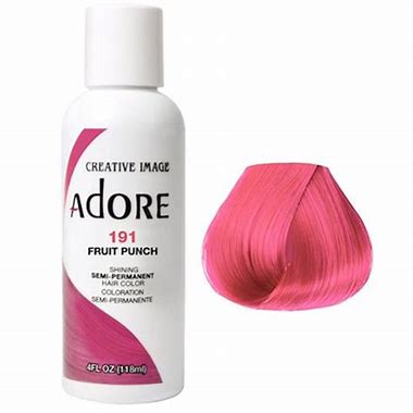 ADORE SHINING SEMI PERMANENT HAIR COLOR 191 FRUIT PUNCH 118ML