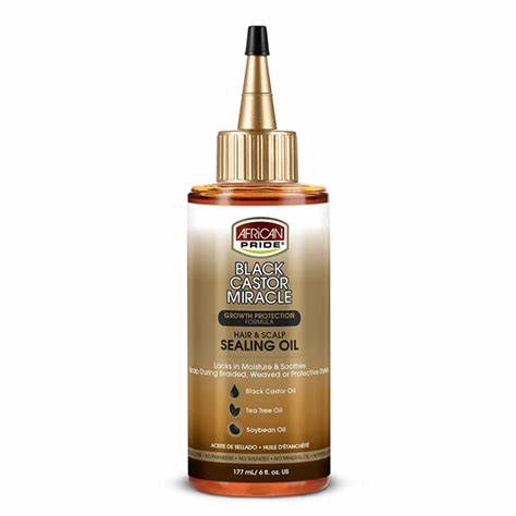 AFRICAN PRIDE BLACK CASTOR MIRACLE HAIR AND SCALP SEALING OIL 177ML