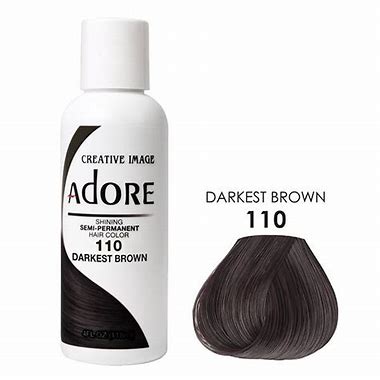 ADORE SHINING SEMI PERMANENT HAIR COLOR 110 DARKEST BROWN 118ML