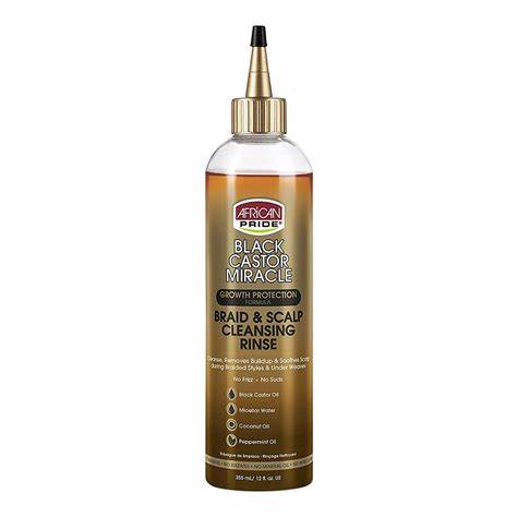 AFRICAN PRIDE BLACK CASTOR OIL MIRACLE BRAID AND SCALP CLEANSING RINSE 355ML