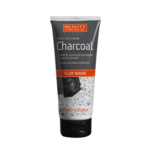 BEAUTY FORMULAS WITH ACTIVATED CHARCOAL CLAY MASK 100ML