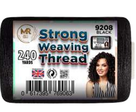 KASHMIR STRONG WEAVING THREAD 240 YARDS BLACK 9208