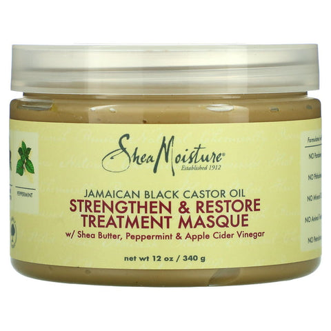 SHEA MOISTURE JAMAICAN BLACK CASTOR OIL STRENGTHEN & RESTORE TREATMENT MASQUE 342G