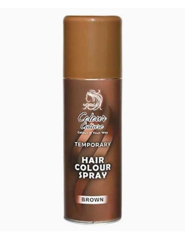 COLOUR CULTURE TEMPORARY HAIR COLOUR SPRAY BROWN 125ML