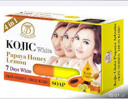 KOJIC WHITE PAPAYA HONEY LEMON SOAP 160G