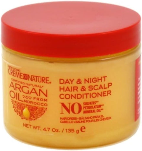 CREME OF NATURE ARGAN OIL DAY NIGHT HAIR AND SCALP CONDITIONER 135G