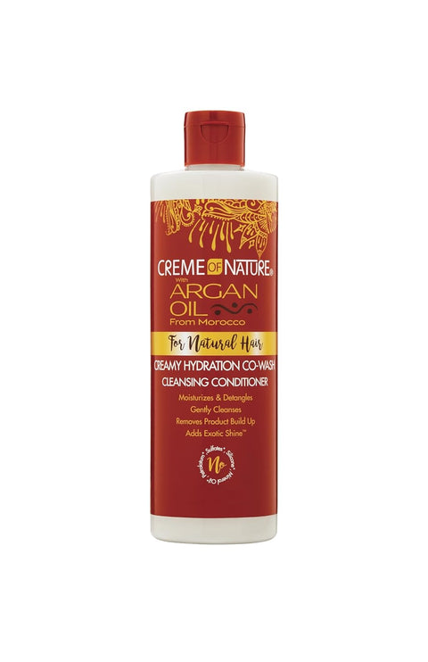 CREME OF NATURE ARGAN OIL HAIR CONDITIONER CREAMY HYDRATION CO-WASH CLEANSING CONDITIONER 354ML